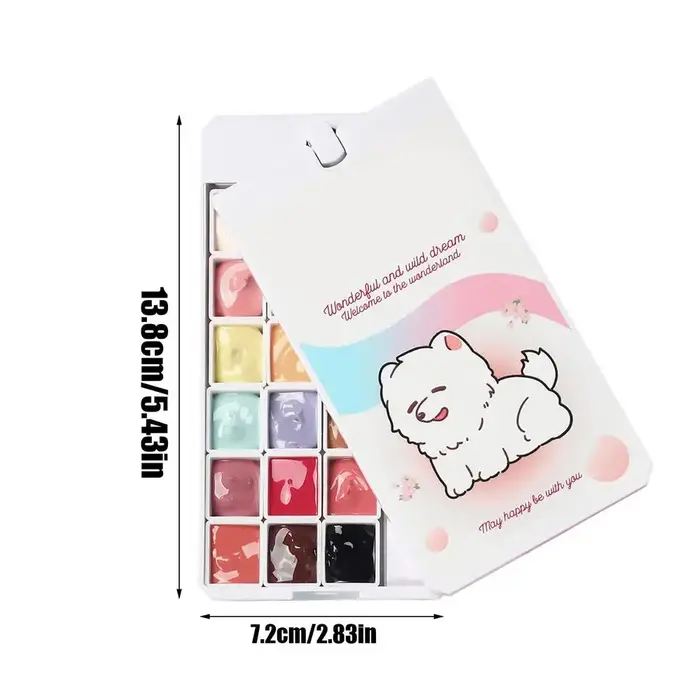 Palette de 18 Couleurs de Gel à Ongles Solide pour Manucure Dégradée