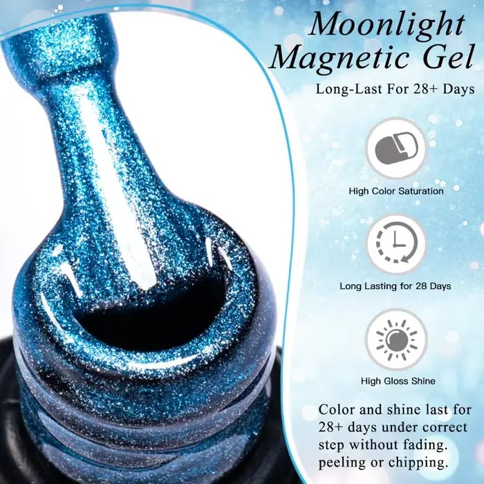 Vernis à ongles Gel magnétique chat bleu