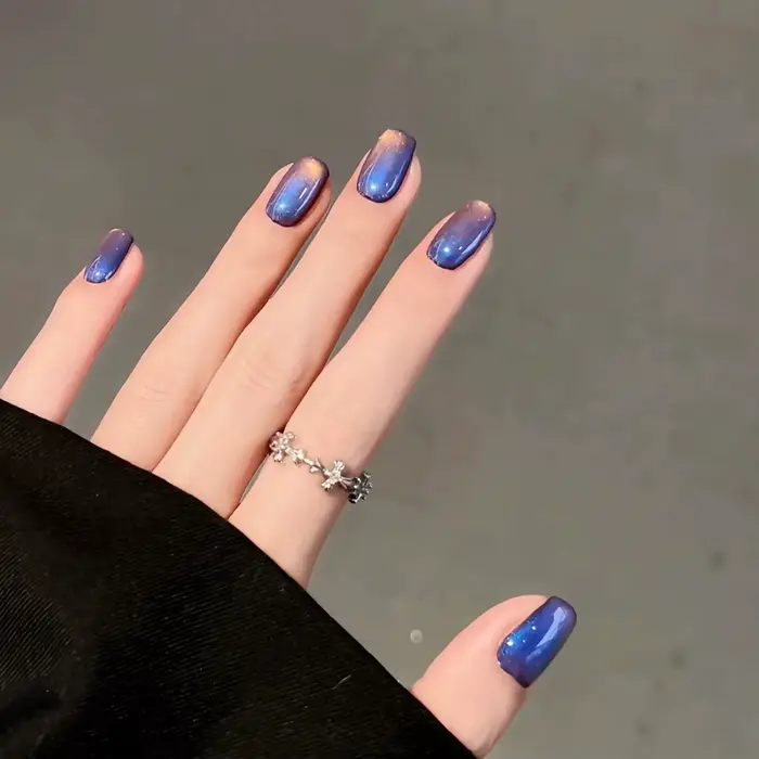 MlANEL 10ml Vernis à ongles gel effet œil de chat avec perles de verre scintillantes, pour nail art