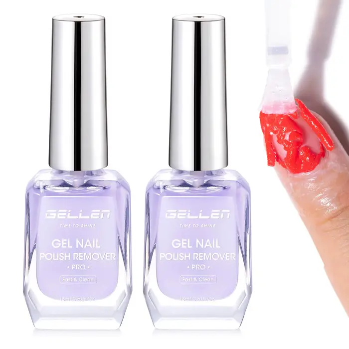 Kit professionnel GELLEN pour retirer le vernis à ongles en gel – Dissolvant rapide sans feuille