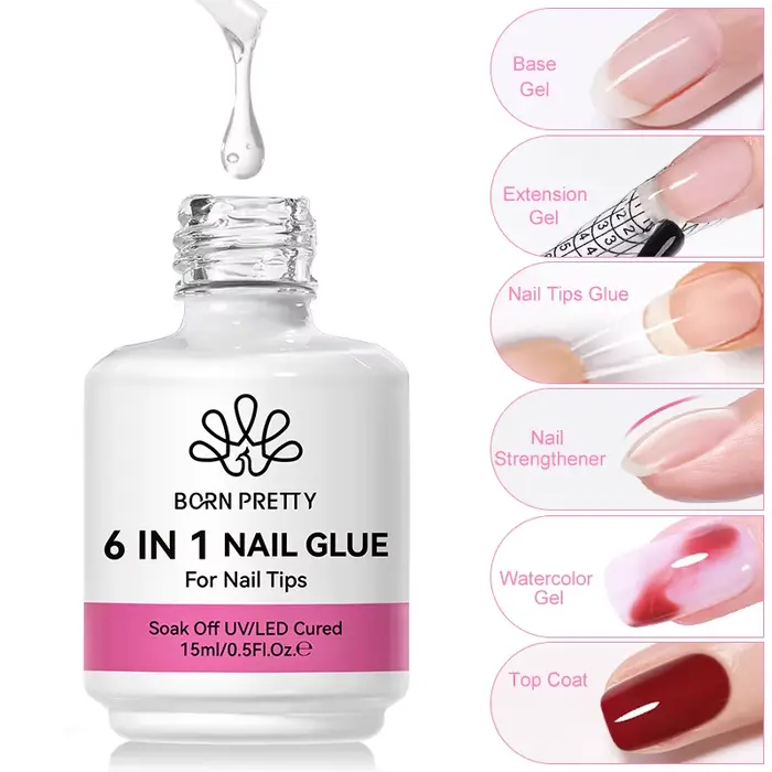 BORN PRETTY 6 en 1 colle à ongles Gel 15ML