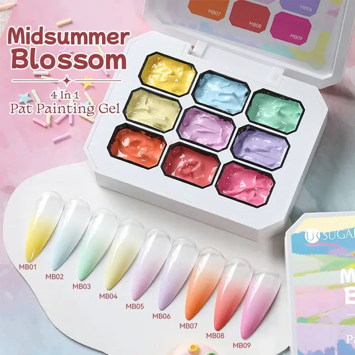UR SUGAR 9 couleurs Pat peinture Gel ongles 4 en 1 Semi Permanent tremper