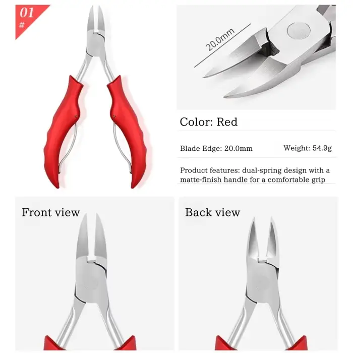 Outils de manucure pour ongles: pince à cuticules, coupe-ongles incarnés, pince à bec de faucon, pin