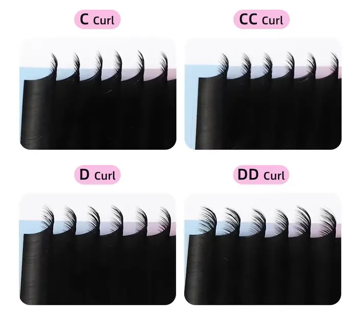 10 étuis Extension de cils individuels 6-20mm faux cils synthétiques en vison cils inférieurs Volume