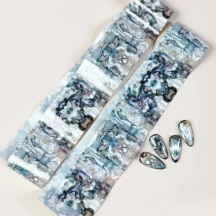 Autocollants en feuille d'autocollants pour ongles en marbre