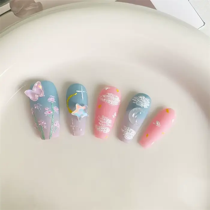 Faux Ongles Adhésifs et Réutilisables pour Femme
