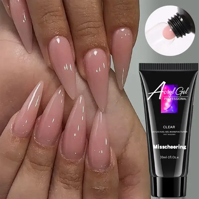 Gel d'extension d'ongles de couleur unie