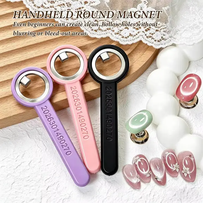 Anneau magnétique pour ongles effet œil de chat avec poignée