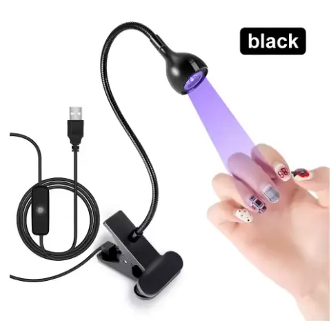 Lampe UV LED pour ongles pour sécher le vernis à ongles en gel Clip-on Flexible Mini Lampe à ongles 