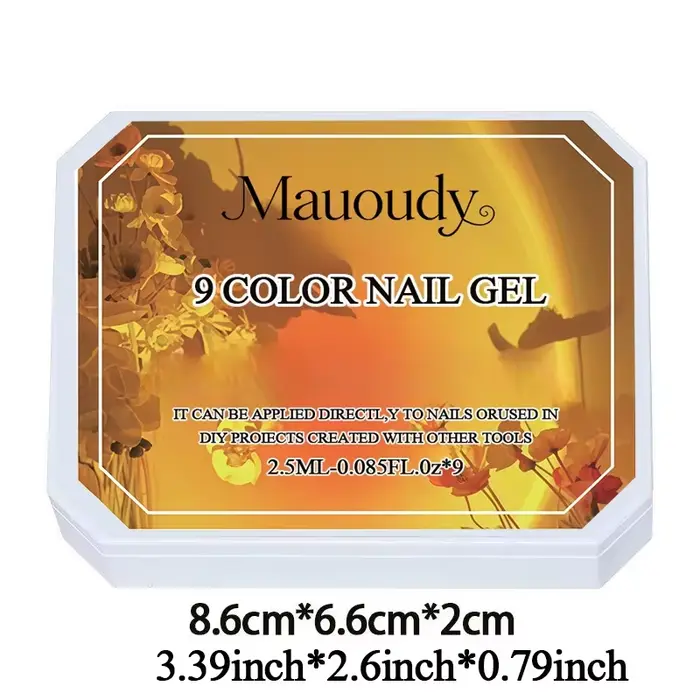 Gel UV/LED semi-permanent amovible 9 couleurs Morandi élégant à faible saturation pour motifs dégradés à faire soi-même