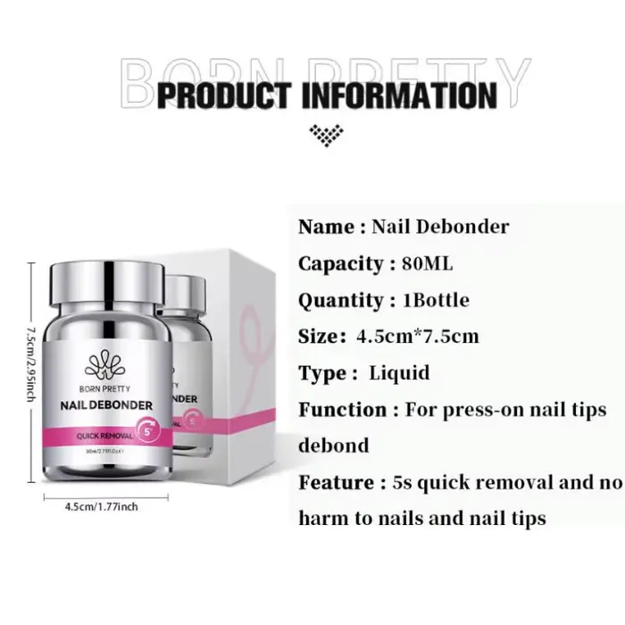 Dissolvant pour ongles 80ml – Bouteille de trempage à dissolution rapide avec éponge – Kit professionnel de manucure pour salon et DIY