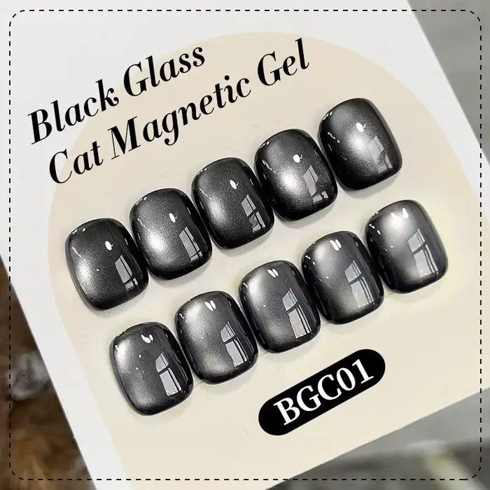 BORN PRETTY 10ml Gel Magnétique Noir Effet Chat pour Ongles, Vernis Semi-Permanent UV pour Manucure 