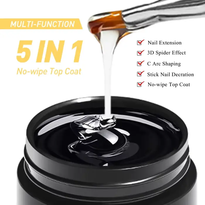 FOUR LILY Gel de finition pour ongles 5-en-1 - Top Coat sans résidu