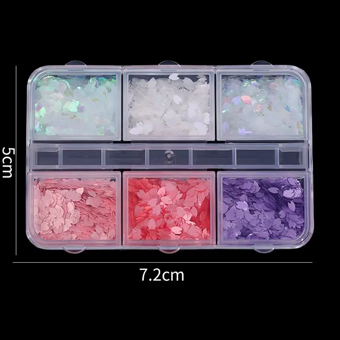 Doux Sakura fleur pétale puce Nail Arts bricolage fleurs colorées paillettes ongles autocollants fabrication de bijoux manucure charme décoration
