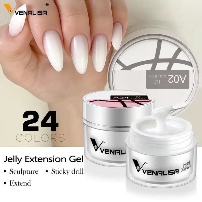 VENALISA Gel d'extension de couleur claire perle Glittle Gel Canni approvisionnement Camouflage fixation gelée Gel pour ongles Gel acrylique auto-nivelant
