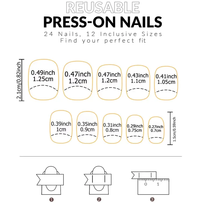 24 pièces 3D rose arc presse sur ongles courts carrés faux ongles blanc pointe française ballerine a