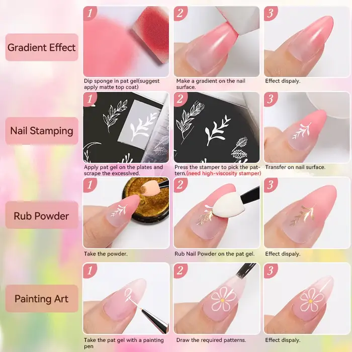UR SUGAR 9 couleurs/1 groupe Pat peinture Gel ongles 4 en 1 Semi Permanent tremper les ongles UV LED