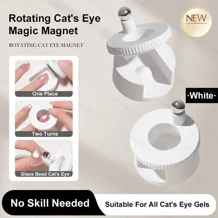 YIKOOLIN Aimant rotatif pour ongles effet œil de chat