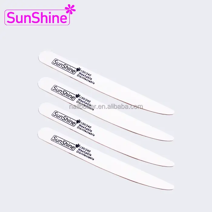 SunShine 50 pcs/lot limes à ongles en bois blanc 150/240 manucure pédicure soin Nail Art pour UV Gel