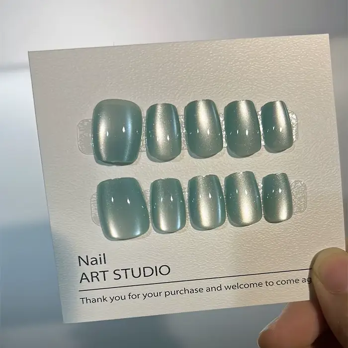 Presse sur les ongles cercueil de luxe faux