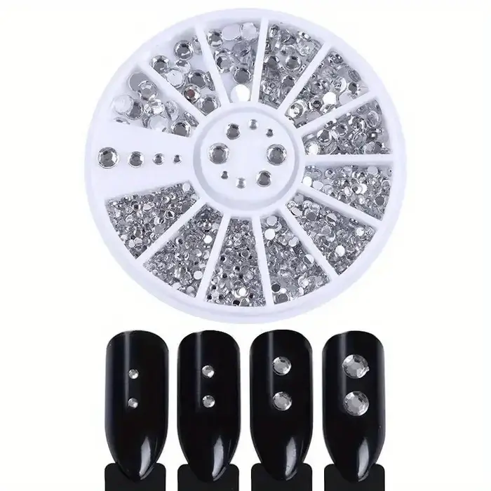 Pièces pour ongles, strass à paillettes, pierres précieuses en cristal, bijoux, perles, accessoires