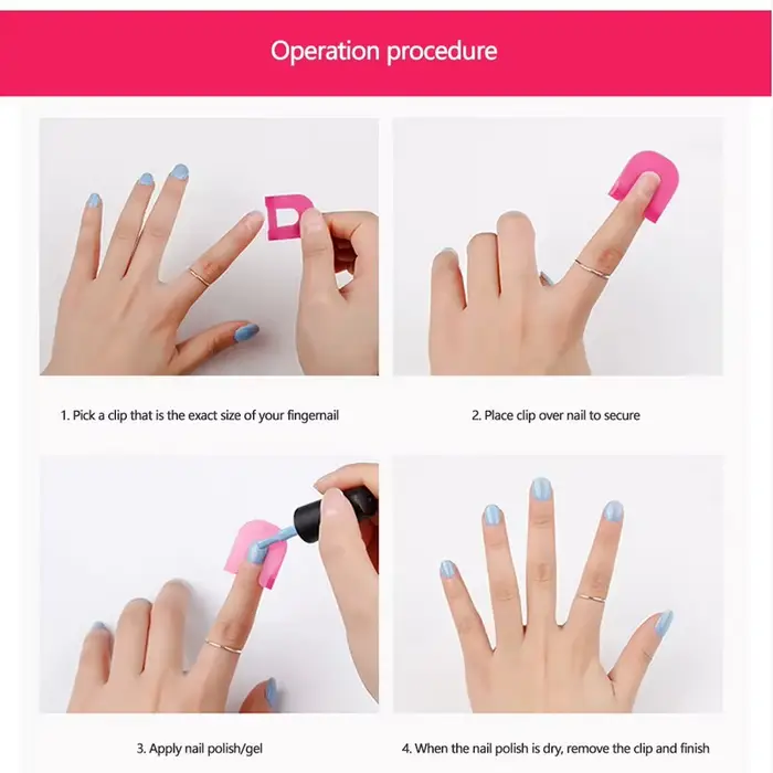 100 ensembles de protection de vernis à ongles pour les doigts