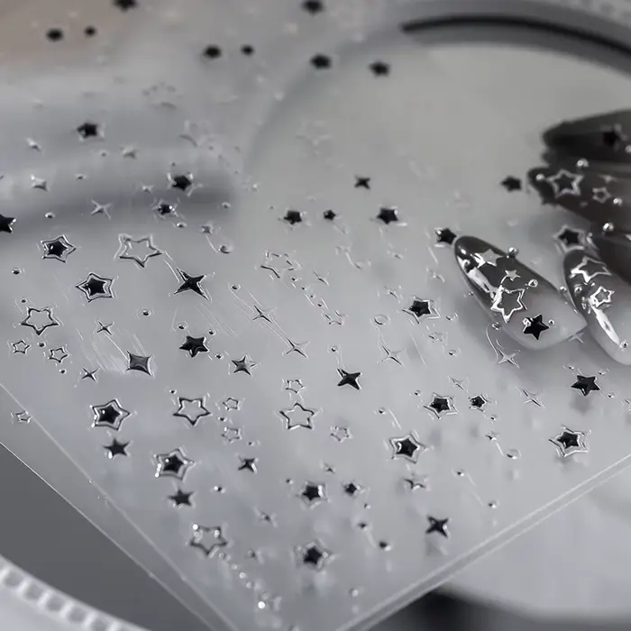Autocollants pour ongles étoiles de luxe 5D