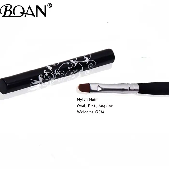 BQAN # 4 # 6 # 8 # 10 Pinceaux à ongles noirs pour gel UV