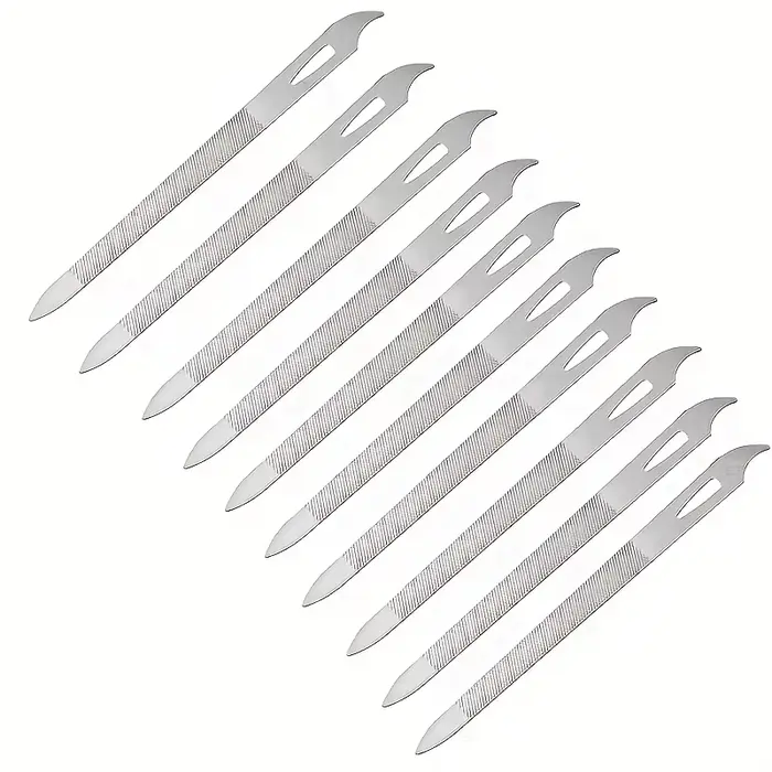Ensemble de 10 limes à ongles, adaptées au polissage des ongles, au nail art et aux soins des pieds,