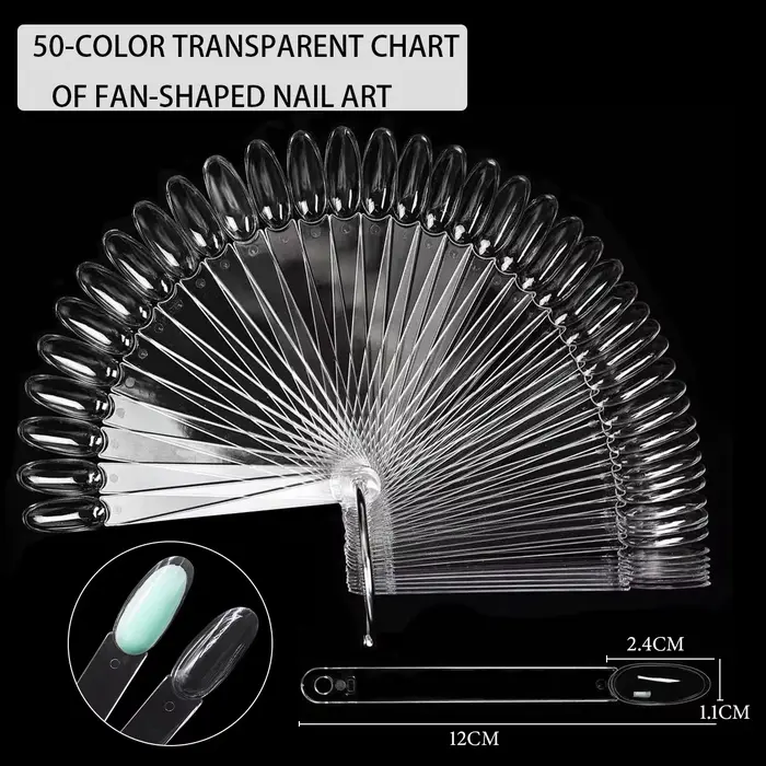 50pcs carte de couleur conception Nail Art modèles outils montrent différents styles