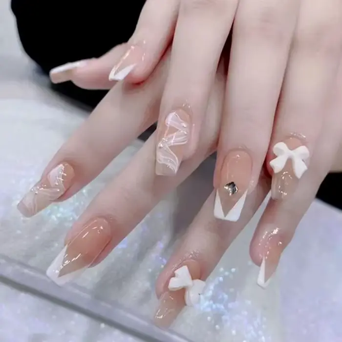 24 faux ongles à presser imprimé léopard