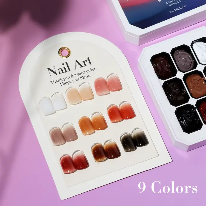 LIMEGIRL 9 couleurs dégradé peinture Gel Nail Art