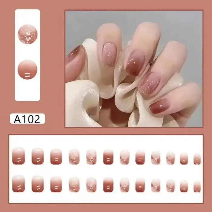 Faux ongles amovibles, dégradé de Caramel