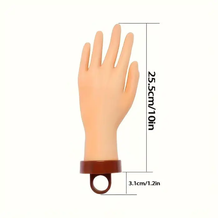 Main Artificielle Flexible et Réglable pour Nail Art – Modèle Prothétique en Plastique pour Pratique