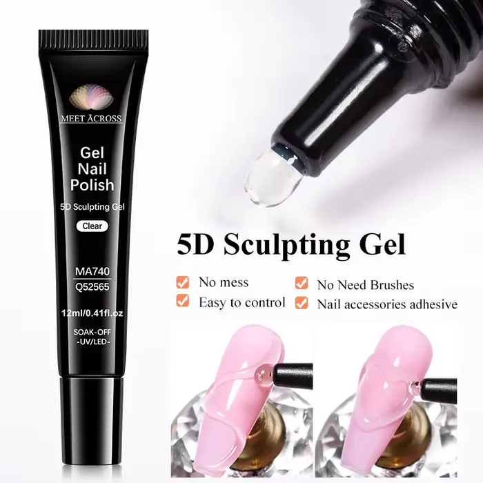 1/2/3 pièces 12ml 5D sculpture Gel vernis Nail Art modélisation Gel imperméable sculpture gel Nail A