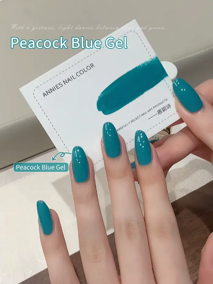 Vernis à ongles gel 12 ml bleu paon nude