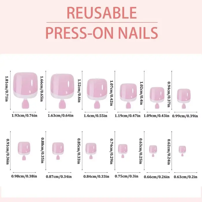 Lot de 120 faux ongles de luxe chic à bout français