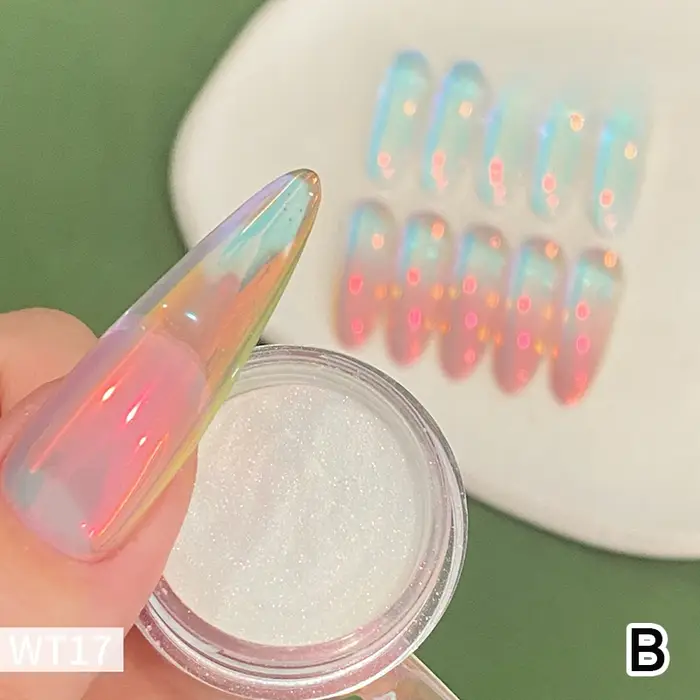 1 pot de poudre à ongles chromée Aurora Orange