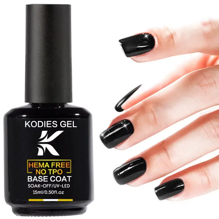 KODIES GEL TPO HEMA libre caoutchouc Base couche clair Gel vernis à ongles UV Semi Permanent LED forte