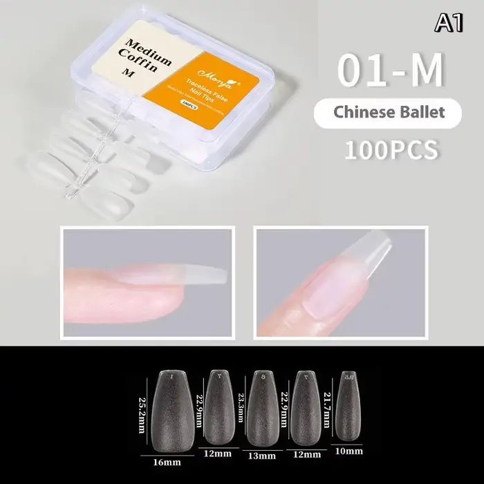 100 pièces/boîte faux ongles sans polissage sans Trace presse démale sur faux ongles fins conseils p