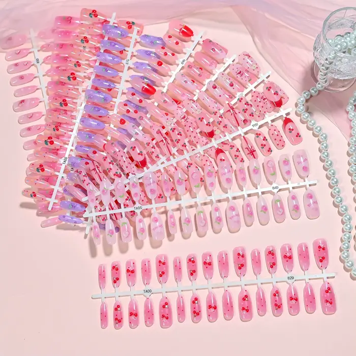 30 faux ongles à presser par feuille