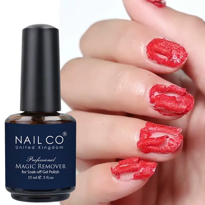 NAILCO 15ml Magic Remover – Dissolvant rapide pour vernis à ongles semi-permanent, gel UV et colle à ongles