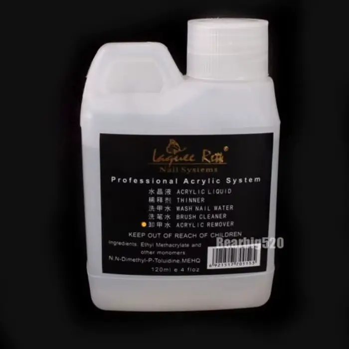 Dissolvant de vernis à ongles liquide professionnel, 120ml, dissolvant de Gel pour Nail Art, poudre 