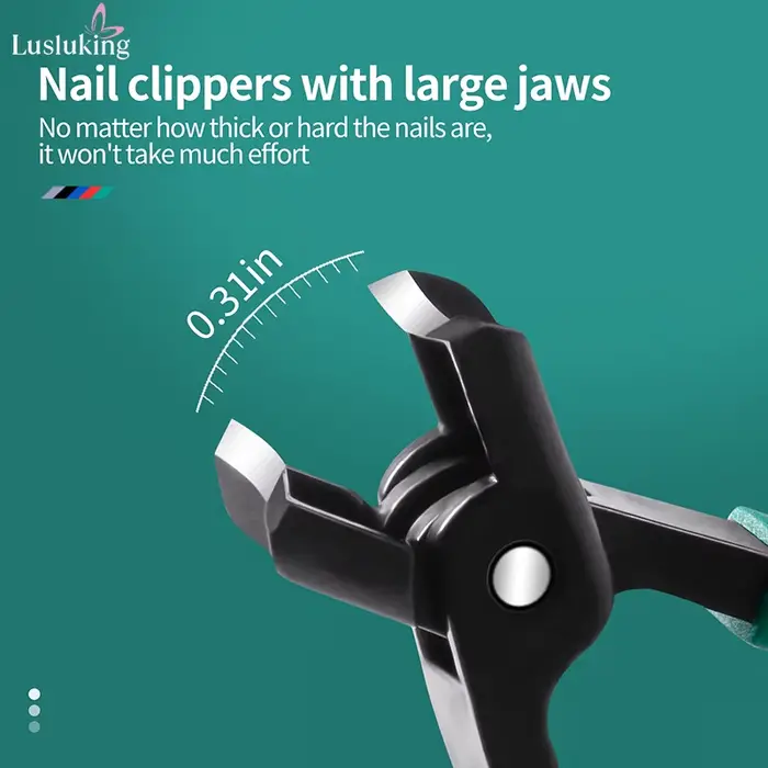 Coupe-ongles à grande mâchoire en acier inoxydable, outils de manucure, coupe-ongle, coupe-ongle, op