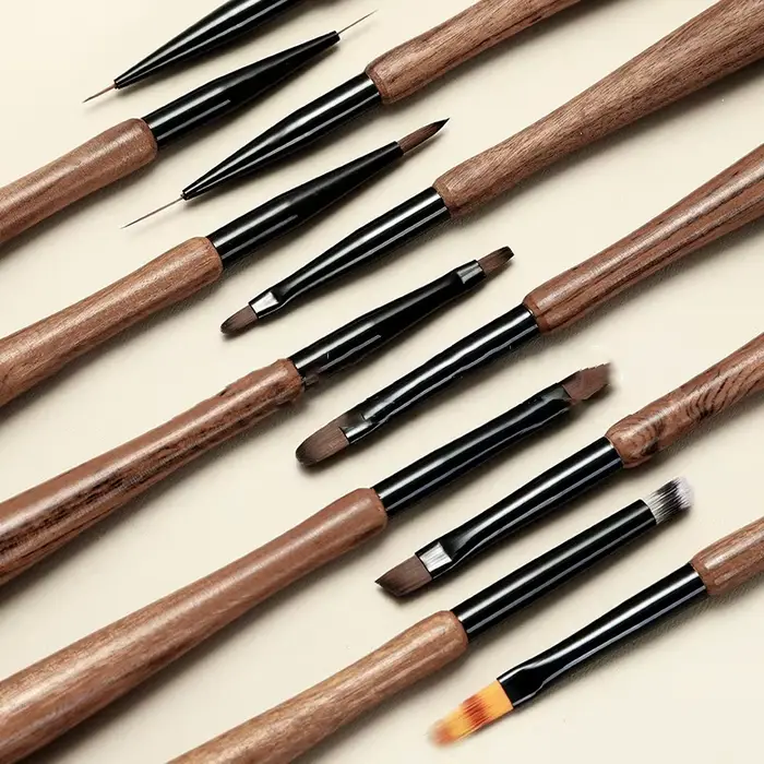 Manche ronde en bois Nail Art Liner brosse bricolage peinture stylo