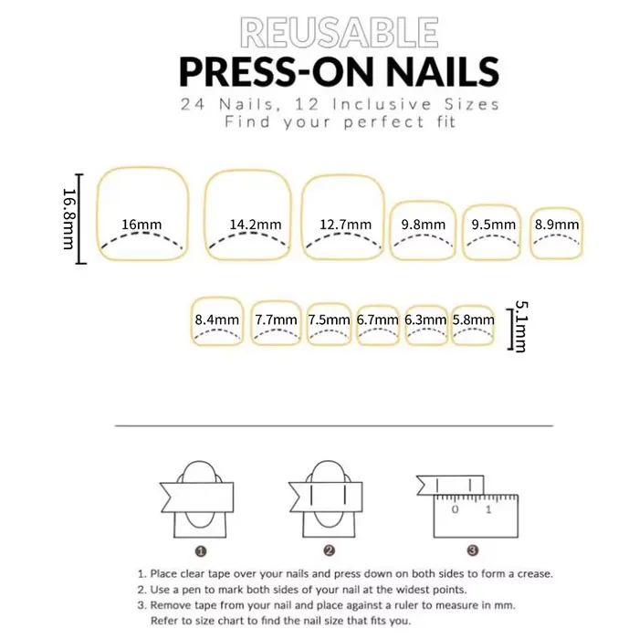 120 pièces ongles d'orteil presse sur les pointes d'ongle français faux