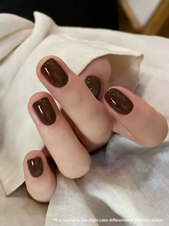 Vernis à ongles Gel marron rougeâtre, 15ml, à tremper pur, sans lingette, adapté à toutes les saison