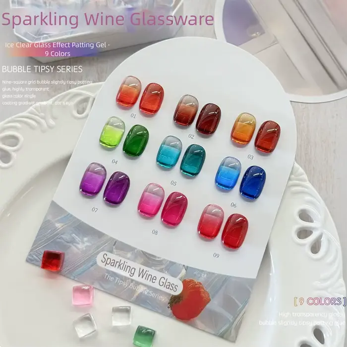Vernis à ongles gel effet verre pétillant