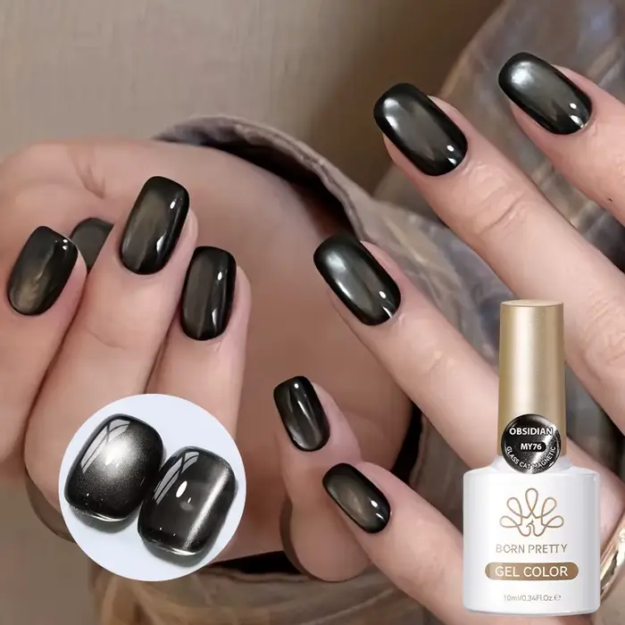 BORN PRETTY 10ml verre noir chat Gel magnétique vernis à ongles Style Punk Nail Art manucure Varnis Gel Semi Permanent