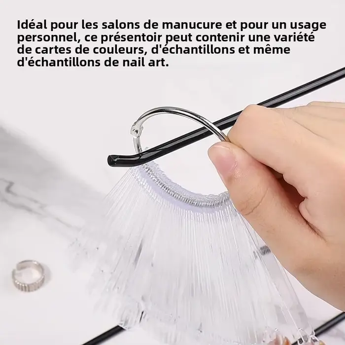 Présentoir élégant en forme d'éventail pour Nail Art